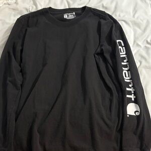 Carhartt Women’s Black Long Sleeve Tee with White Logo